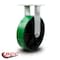 Service Caster 10'' Extra Heavy Duty Green Poly on Cast Iron Wheel Rigid Top Plate Caster CRAN-SCC-KP92R1030-PUR-GB - alternate 2
